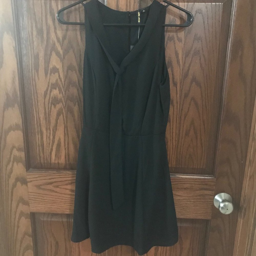 NWT Want & Need little black dress with neck tie
